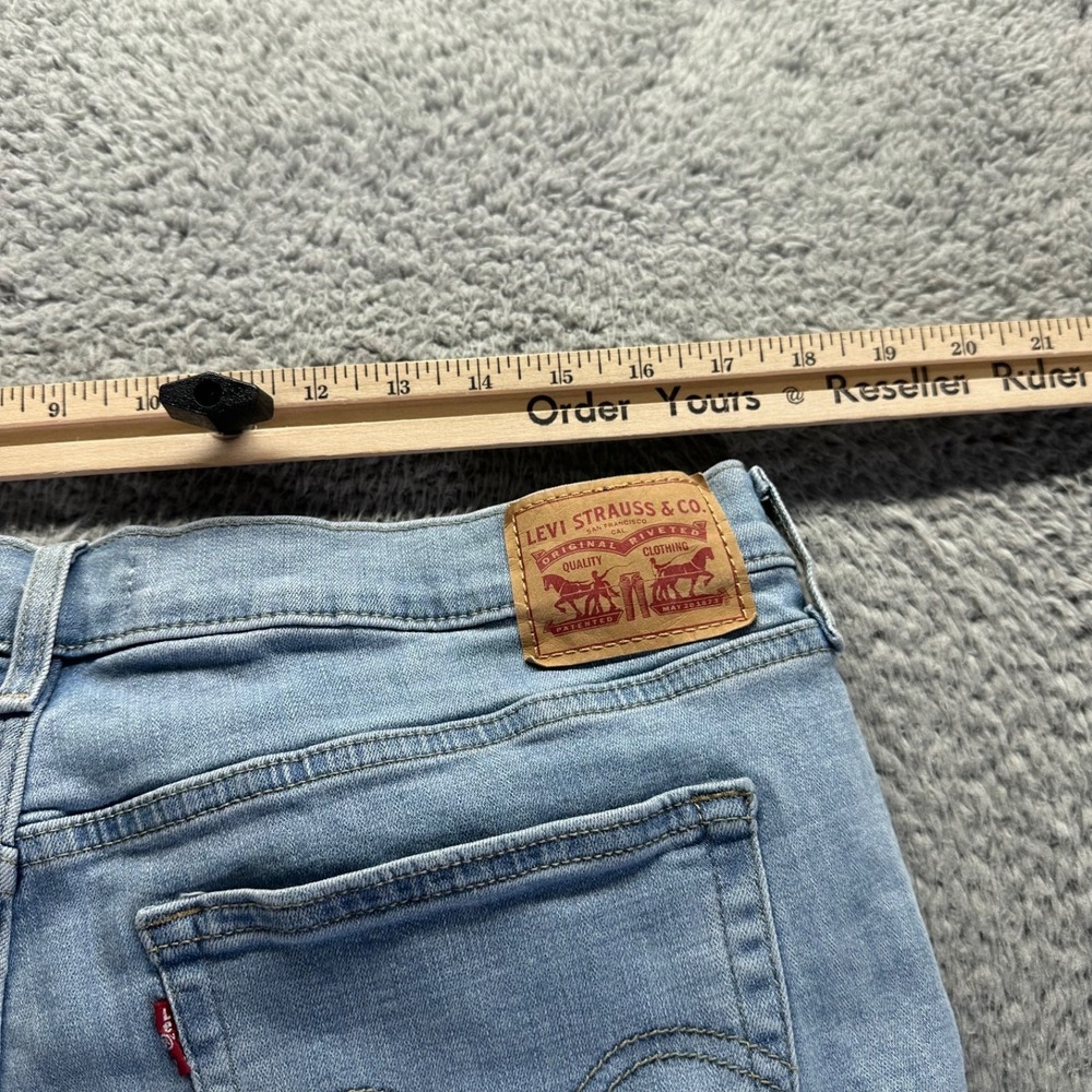 Levis Jeans Womens Size 33 Blue Cotton Stretch Boyfriend High Rise Fit - Picture 9 of 12